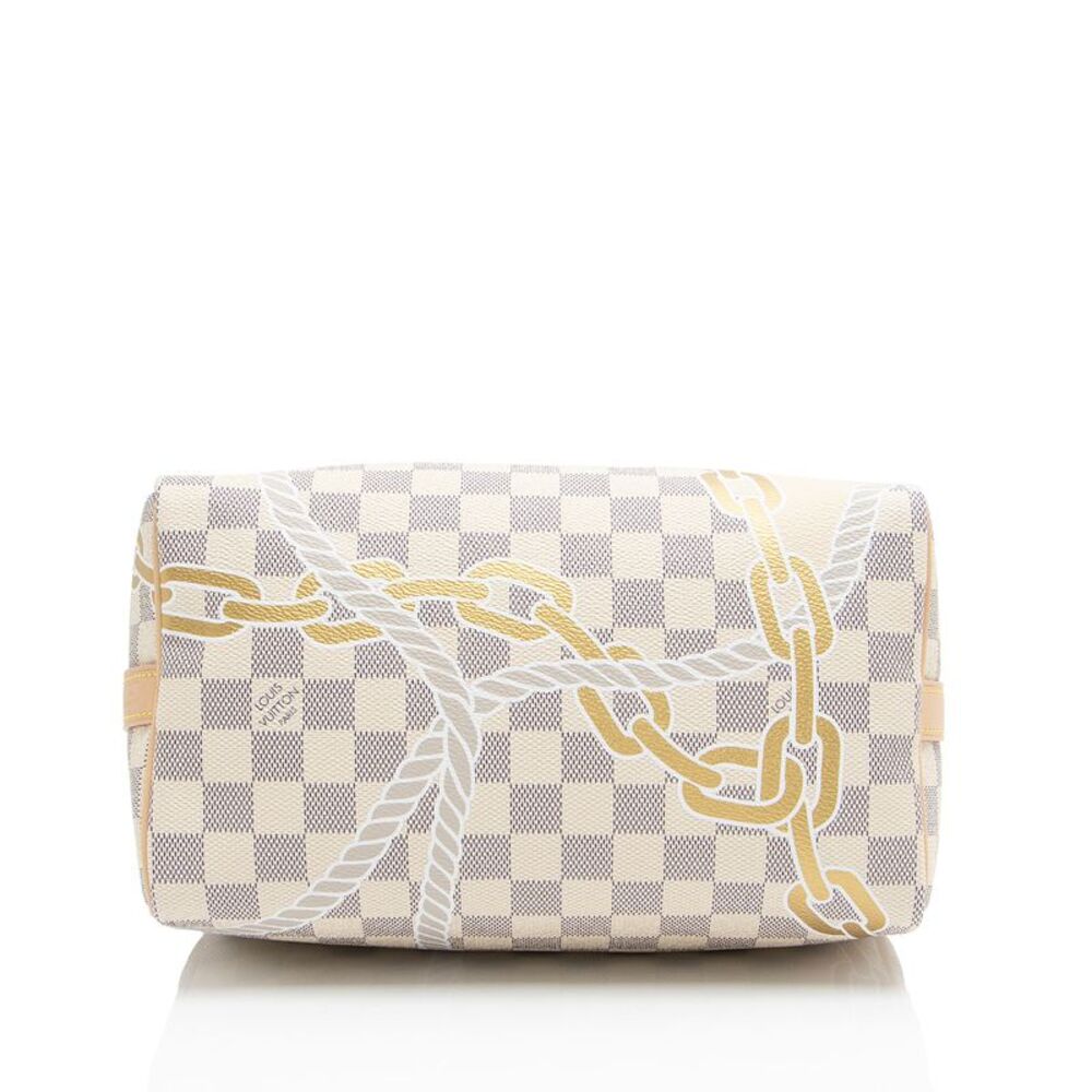 Louis Vuitton Limited Edition Damier Azur Nautical Speedy Bandouliere 25 Satchel - Picture 4 of 11